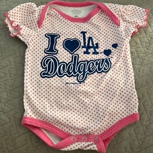 Girl’s I 💙 LA Dodgers One Piece Onesie 3/6M